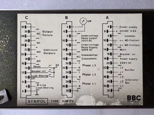 BBC . ABB Marine - 11 HE 17A Synpol Control Panel
