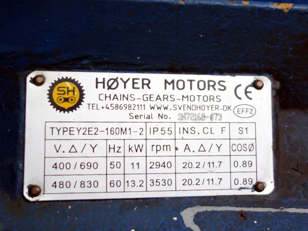 Image 2 of 2 - Hoyer Motors - Y2E2-160M1-2