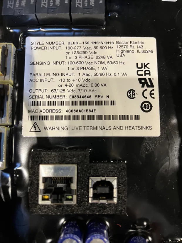 Image 3 of 3 - Basler Electric - DECS - 150  1NS1V1N1S