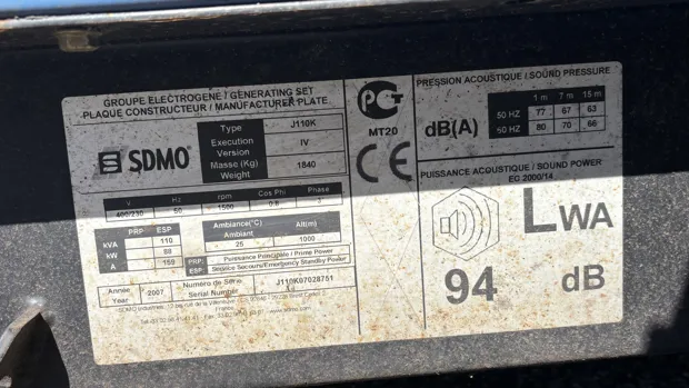 Image 15 of 16 - Kohler SDMO J110K