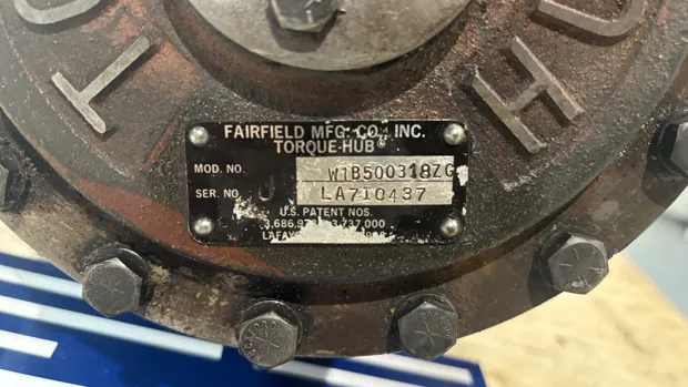 Image 2 of 5 - FAIRFIELD MFG. CO. INC. - TORQUE HUB W1B500318ZG