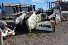 Karmøy Winch -  Type 060261. Serie no 956058. 2*Staffa hydraulic motors. Capacity: 34,5 tons at 207 bar.