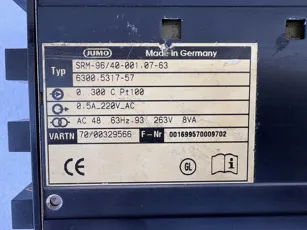 Jumo Dicon -  SM Pressure Controller SRM-96/10-021,00-61 Range 0 5.99 Bar