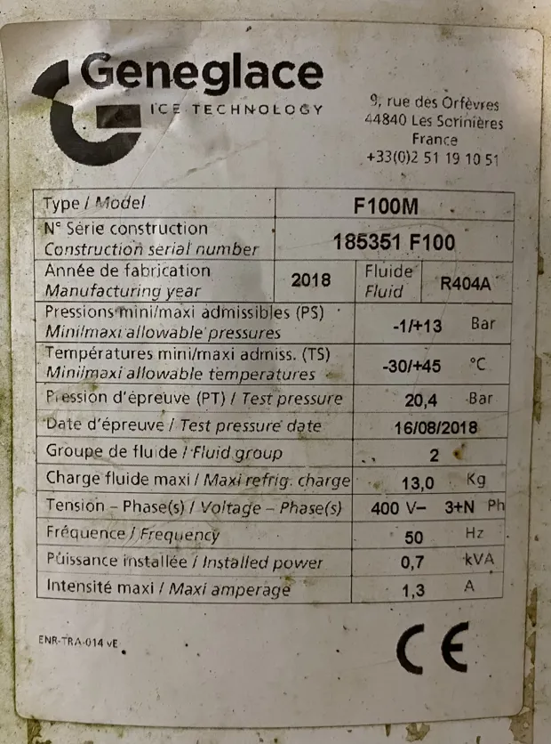 Image 5 of 6 - GENEGLACE - F100m Icemachine/ iceflake for Fresh water