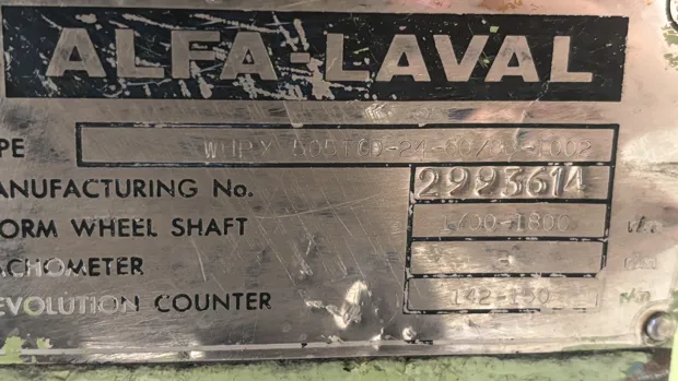 Image 7 of 8 - Alfa Laval - WHPX 505TGD-24-60/88-1002