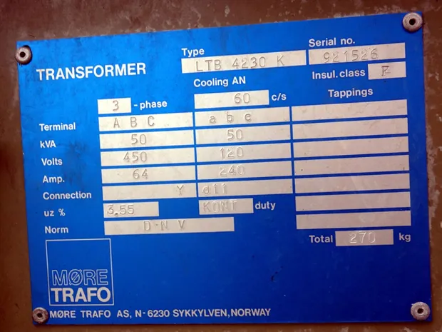 Image 3 of 3 - Møre Trafo - LTB 4230 K