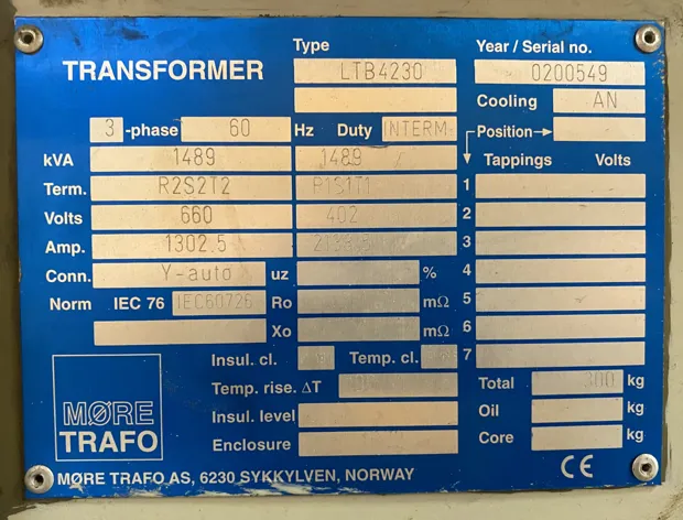 Image 5 of 5 - Møre Trafo - LTB4230