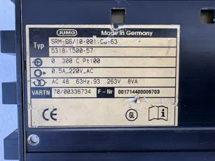 Jumo Dicon -  SM Pressure Controller SRM-96/10-021,00-61 Range 0 5.99 Bar