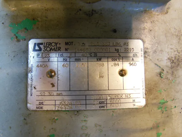 Image 2 of 2 - Leroy Somer - PL8 355 LB6 B3