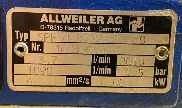 Image 5 of 5 - Allweiler - SPF10R28G8  3-W20