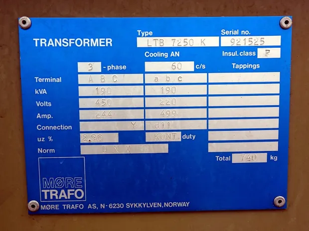 Image 3 of 3 - Møre Trafo - LTB 7250 K