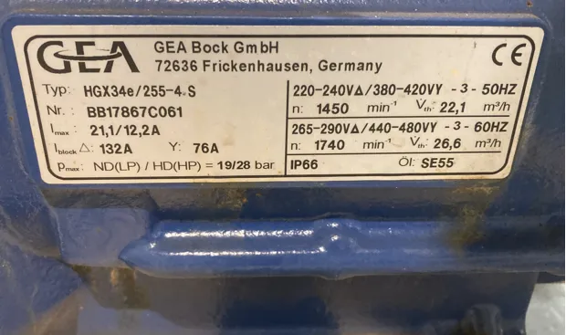 Image 2 of 5 - GEA Bock - HGX34e/255-4S