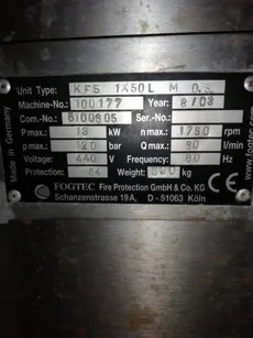 Fogtec Fire protection GmbH - KFS 1X50L M O.S.
