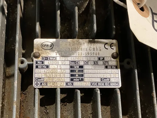 Image 4 of 4 - Cuxhavener Elektromaschinen GmbH - TEOS 132M4B 40 H