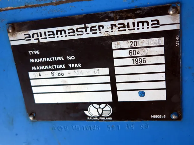 Image 9 of 9 - Aquamaster Rauma - UL 1201/4940 No. 60430