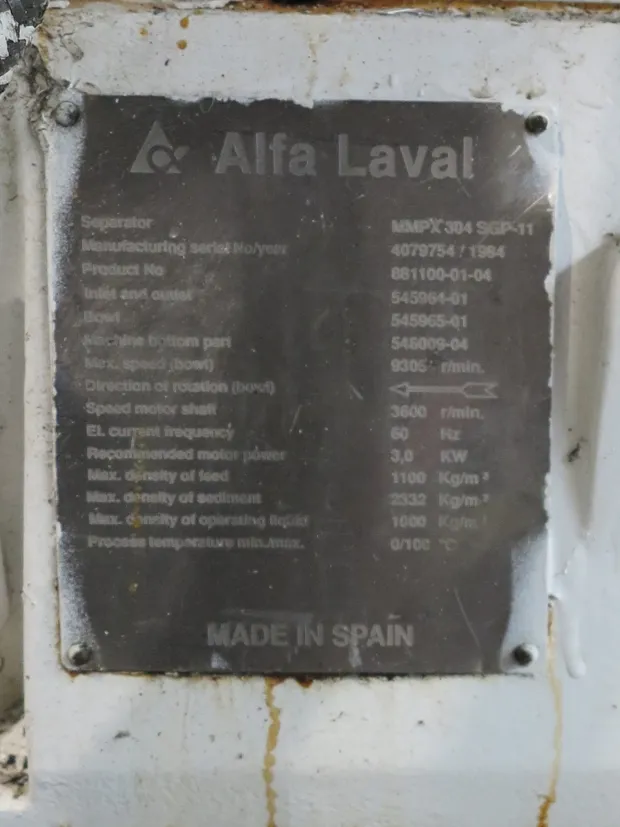Image 5 of 5 - Alfa Laval - MMPX 304 SGP-11