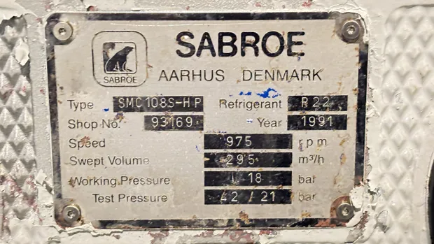 Image 8 of 9 - Sabroe - SMC108S-HP