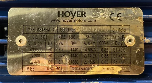 Image 5 of 5 - Hoyer Motors - MS132M-4