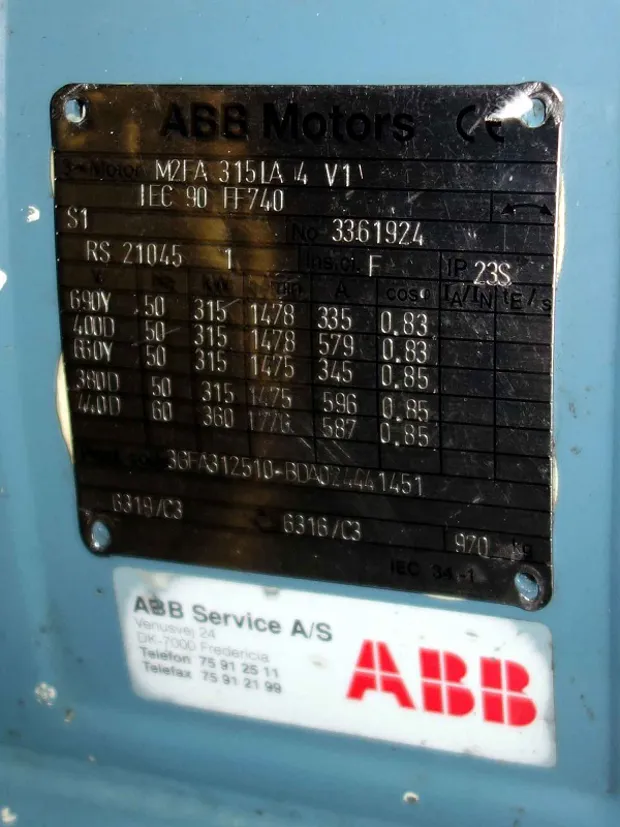 Image 4 of 4 - ABB - M2FA 315LA 4 V1