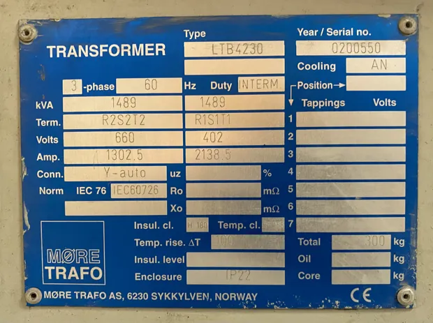 Image 5 of 5 - Møre Trafo - LTB4230