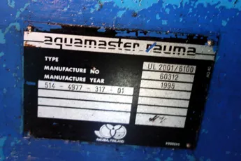 Aquamaster Rauma - UL 2001/6100 Nr. 60312 NV