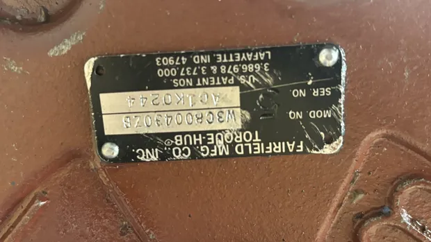 Image 9 of 9 - FAIRFIELD MFG. CO. INC. - TORQUE HUB W3C800430ZB