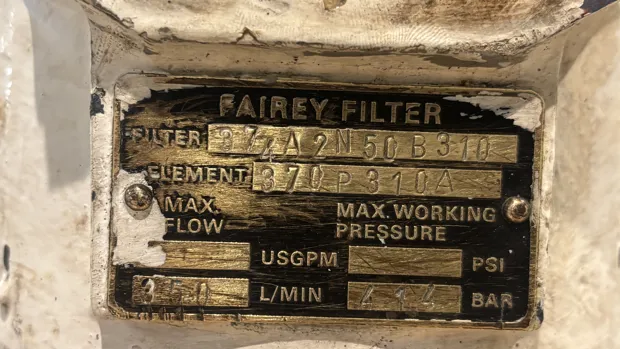 Image 8 of 8 - Fairey Filter - 374A2N50B310