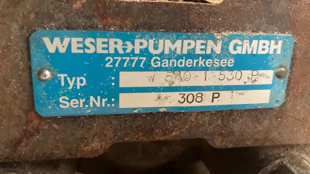 Image 4 of 4 - Weser-pumpen GMBH - W 540-1 530 P