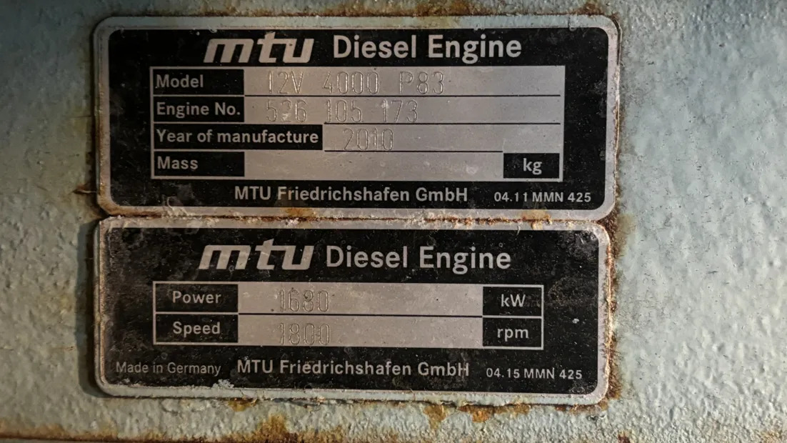 Image 2 of 12 - MTU - 12V 4000 P83