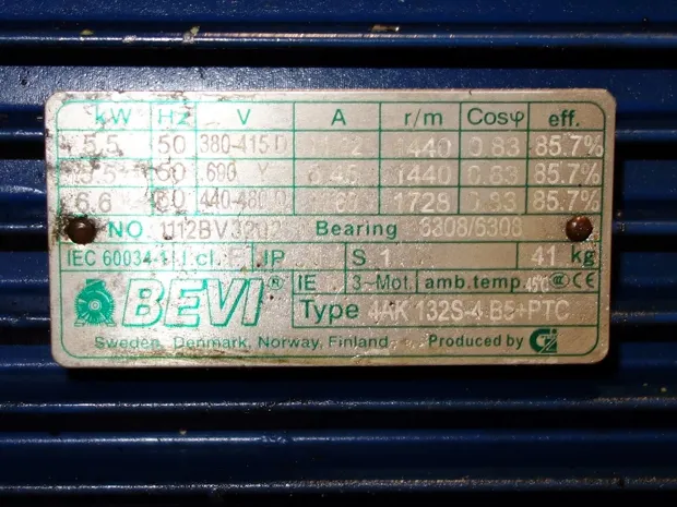 Image 4 of 4 - Bevi - 4AK 132S-4 B5+PTC