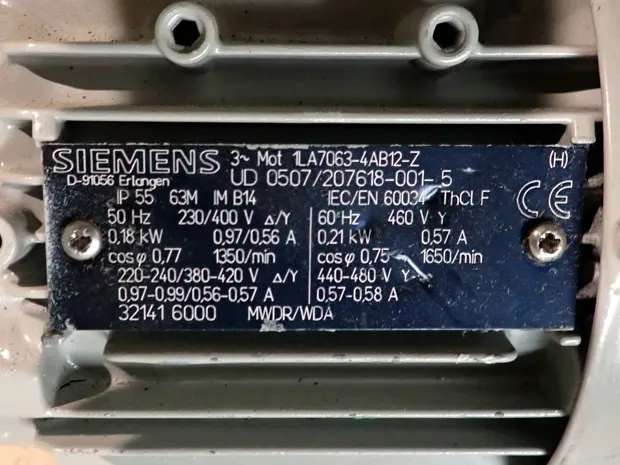 Image 3 of 3 - Siemens - 1LA7063-4AB12-Z