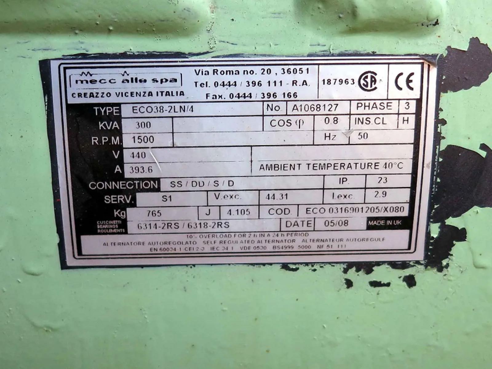 Mecc Alte Spa | ECO38-2LN/4 | Generador | GR239