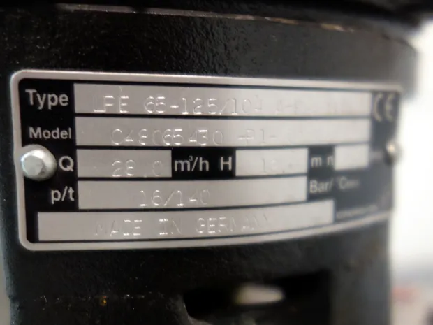 Image 6 of 6 - Grundfos - LPE 65-125/104 A-F-BUBE
