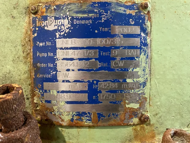 Image 6 of 6 - Iron Pump - CNLB 100-100/315