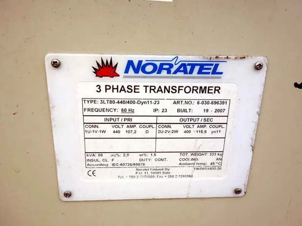 Image 3 of 3 - Noratel - 3LT80-440/400 DYN11-23