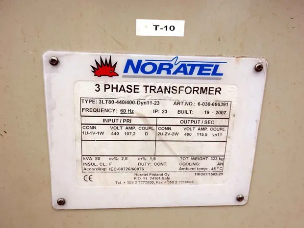 Image 3 of 3 - Noratel - 3LT80-440/400 DYN11-23