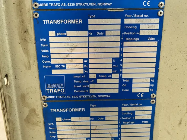 Image 7 of 9 - Møre Trafo - LTB 4235
