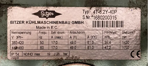 Image 7 of 8 - Bitzer Kühlmaschinenbau - K293HB