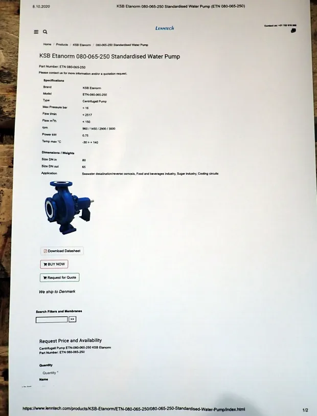 Image 5 of 5 - KSB - Etarnorm B 080-250 B10