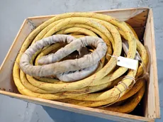 Dyneema HS - 48 mm Ø, 12-plait braided. With Geothane coating thermally stretched one side 1,0 m eye splice with PA-PTC protection