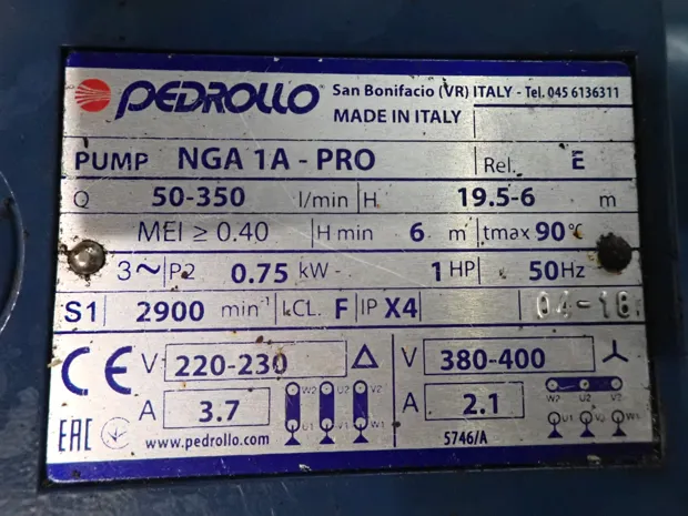 Image 6 of 6 - Pedrollo - NGA 1A- PRO