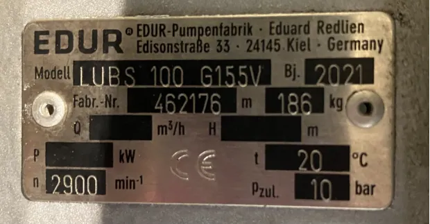 Image 4 of 5 - Edur - LUBS 100 G155V