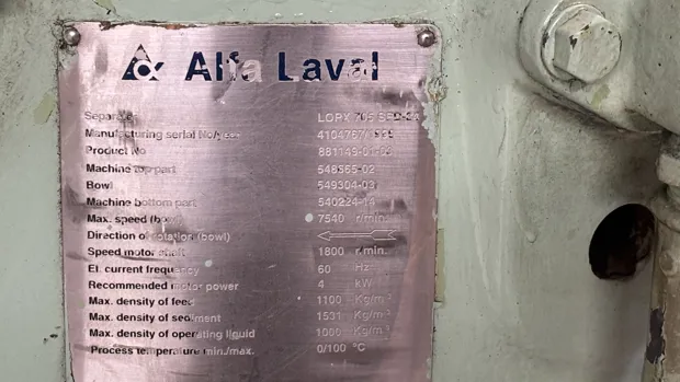 Image 7 of 8 - Alfa Laval - LOPX 705 SFD-34