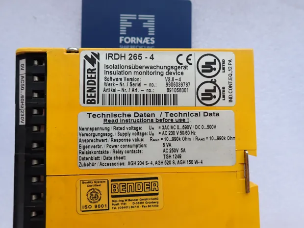 Image 2 of 2 - BENDER - A-ISOMETER  IRDH 265-4