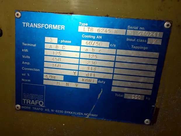 Image 2 of 2 - Møre Trafo - LTB 6245 K