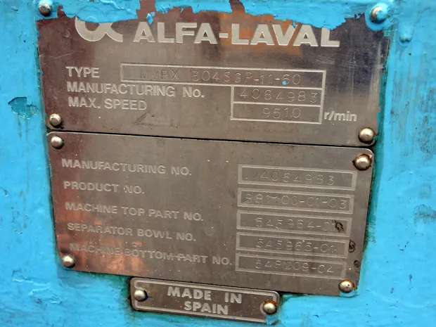 Image 4 of 4 - Alfa Laval - MMPX 304 SGP-11-60