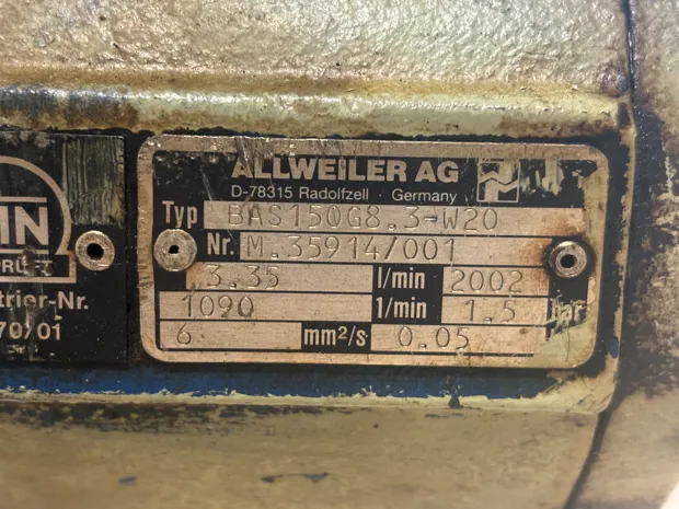 Image 10 of 10 - Allweiler - BAS150G8.3-W20