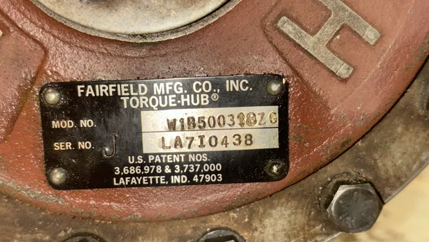 Image 5 of 8 - FAIRFIELD MFG. CO. INC. - TORQUE HUB W1B500318ZG