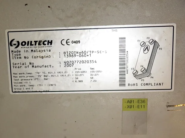 Image 3 of 3 - Oiltech - B120THx60 / 1P-SC-S