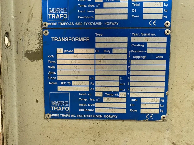 Image 9 of 9 - Møre Trafo - LTB 4235